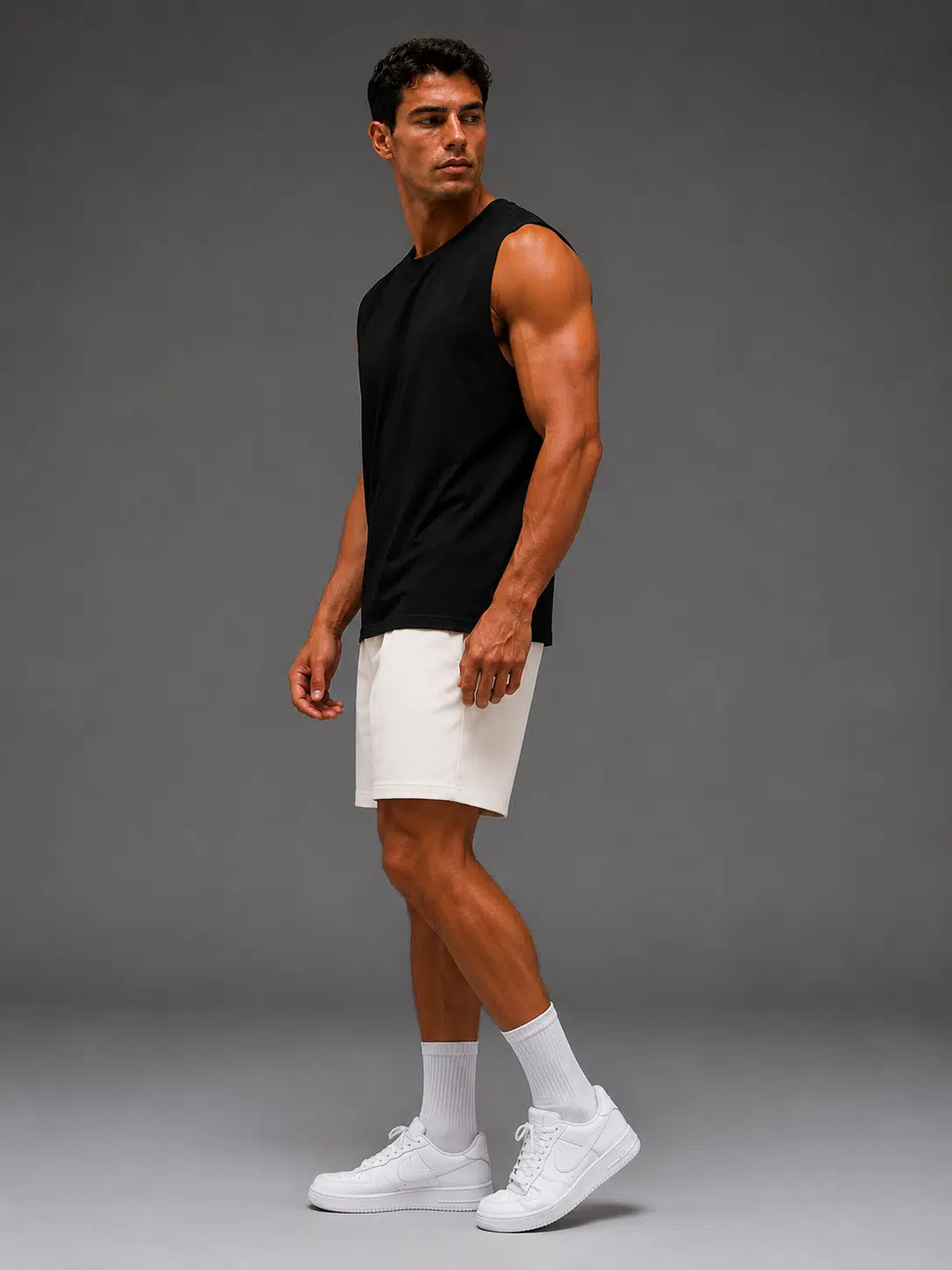 Erkek Basic Sıfır Kol Tişört Regular Fit Bisiklet Yaka Esnek Kumaş Spor ve Günlük Kullanım