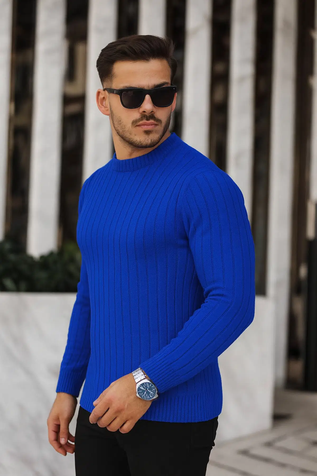 Erkek Slim Fit Dar Kesim Triko Kazak