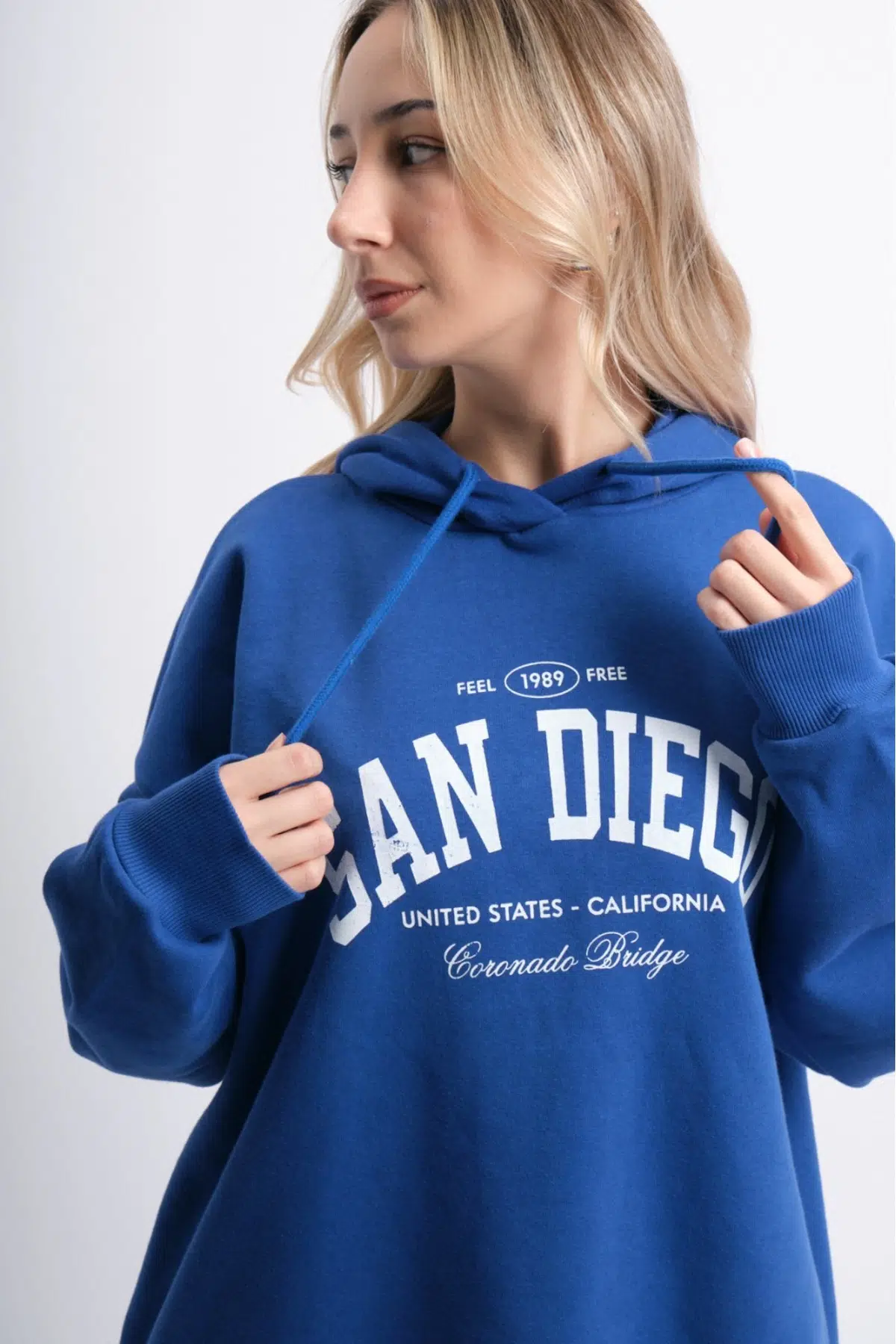 Oversize Geniş kalıp Kalın Kapüşonlu Sweatshirt