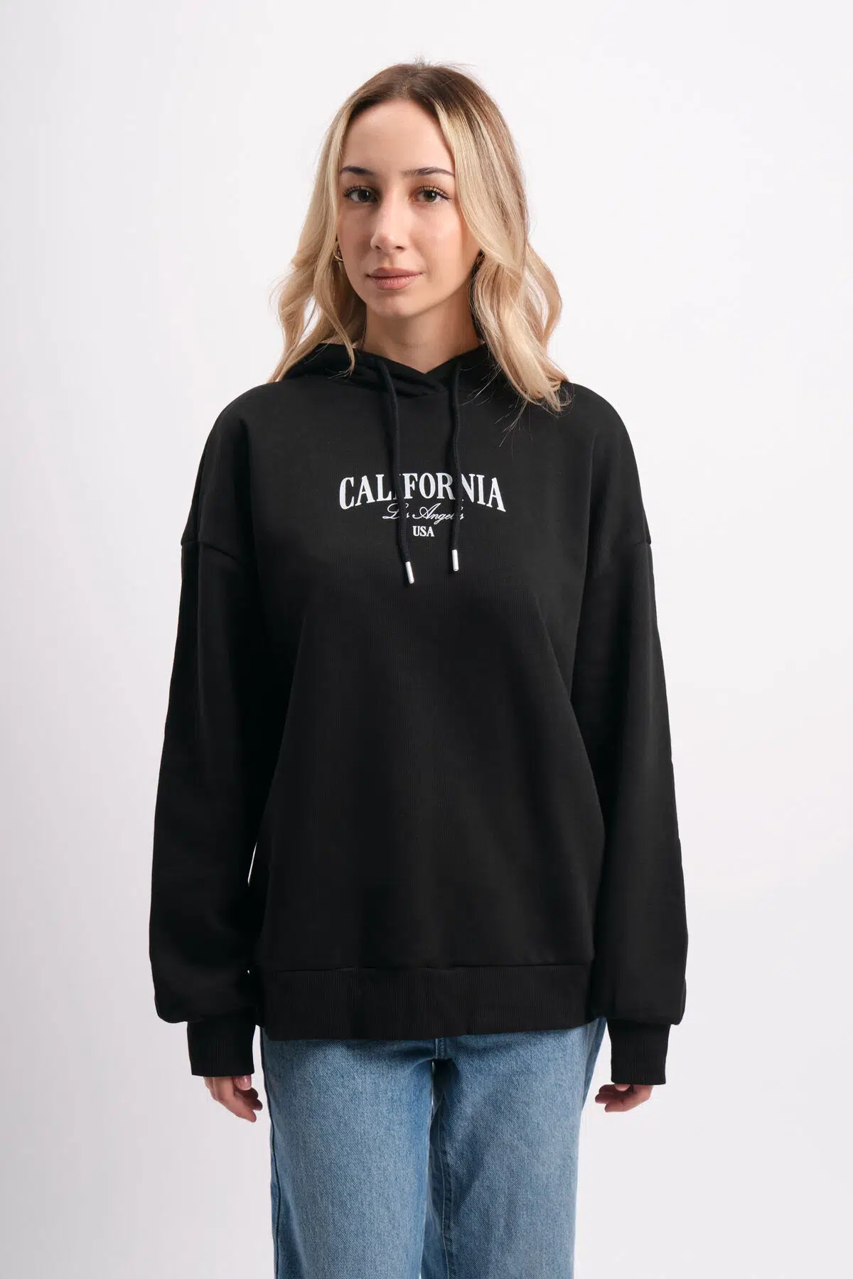 Oversize Kapüşonlu Kalın Sweatshirt