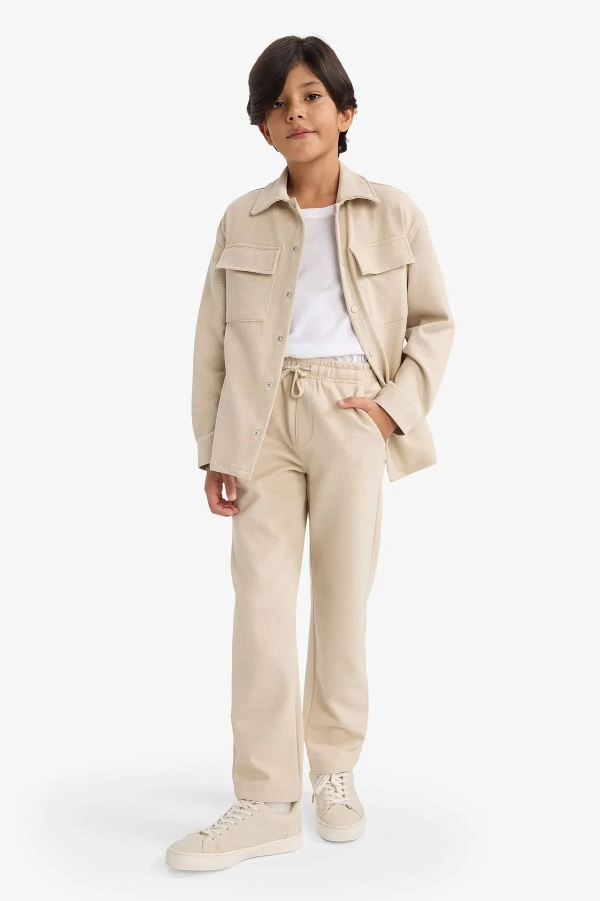 Standart Paça Erkek Çocuk Beli Lastikli Örme Pantolon